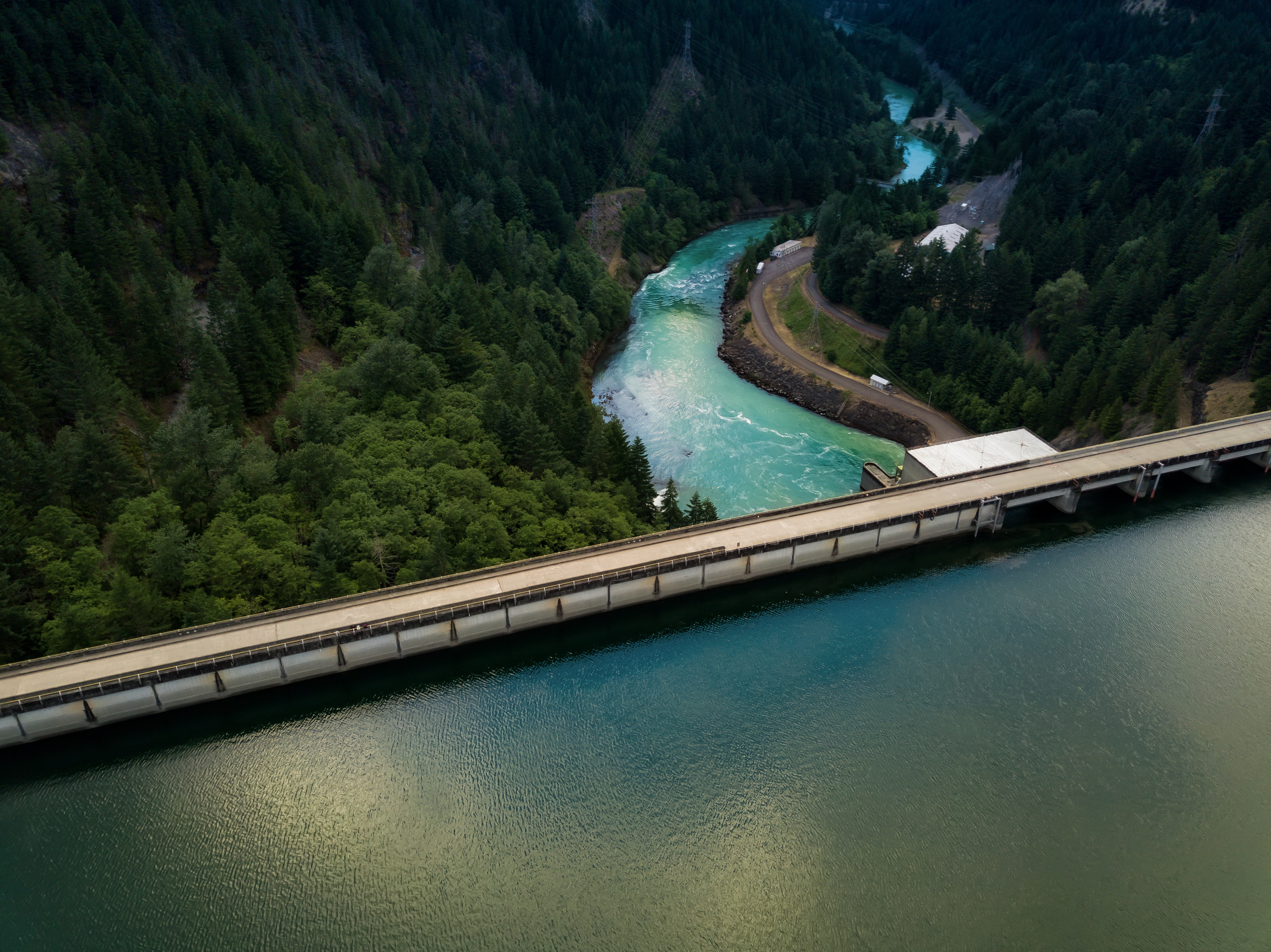 a highway across a bridge