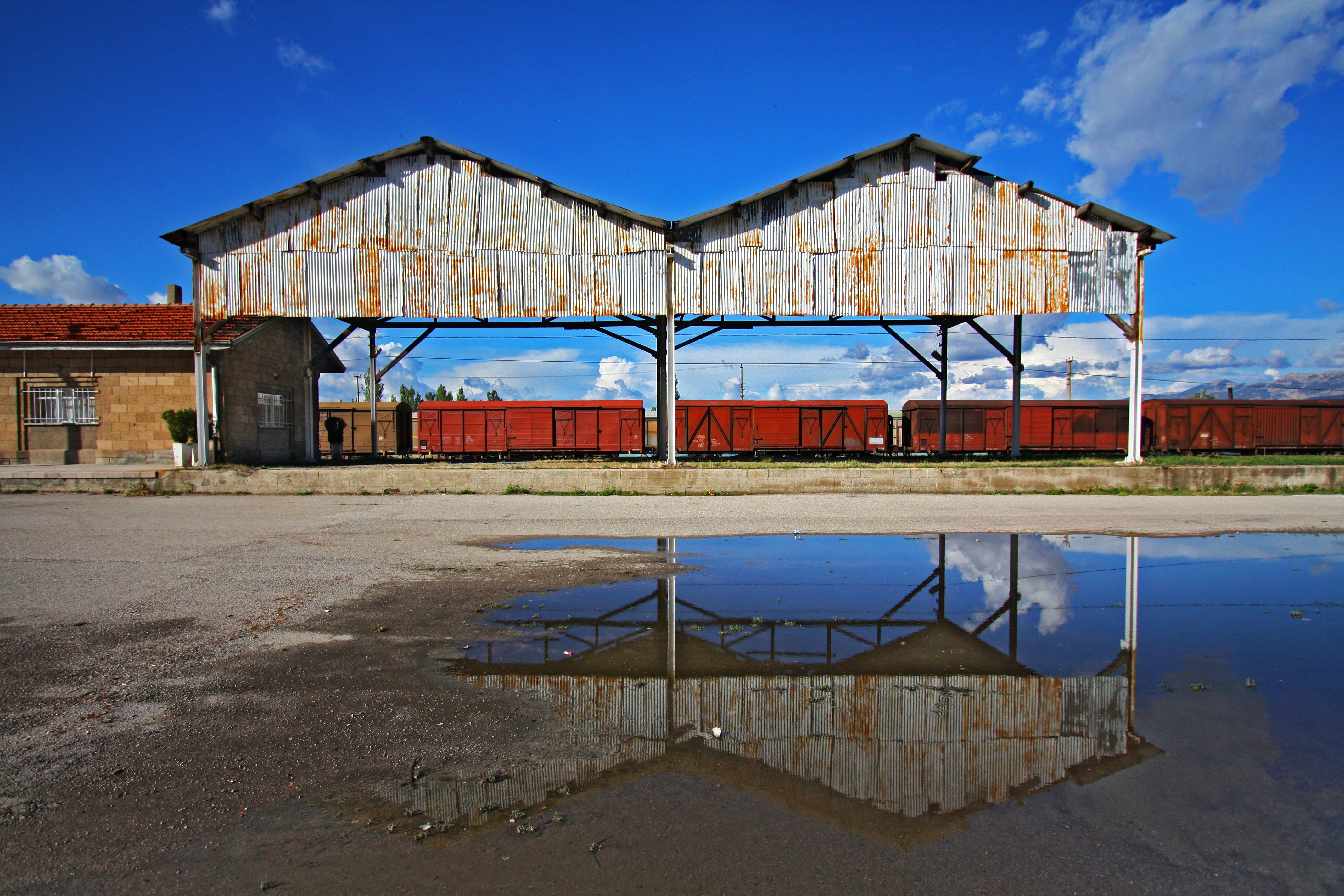 A train driving